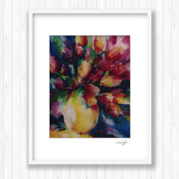 Tulips - Floral Art print In 11 x 14 mat - Picture 5 of 5